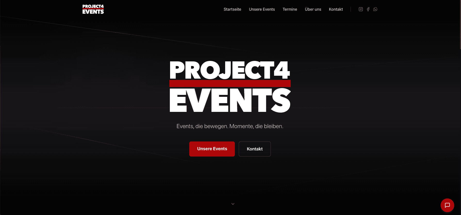 Project4 Events Screenshot