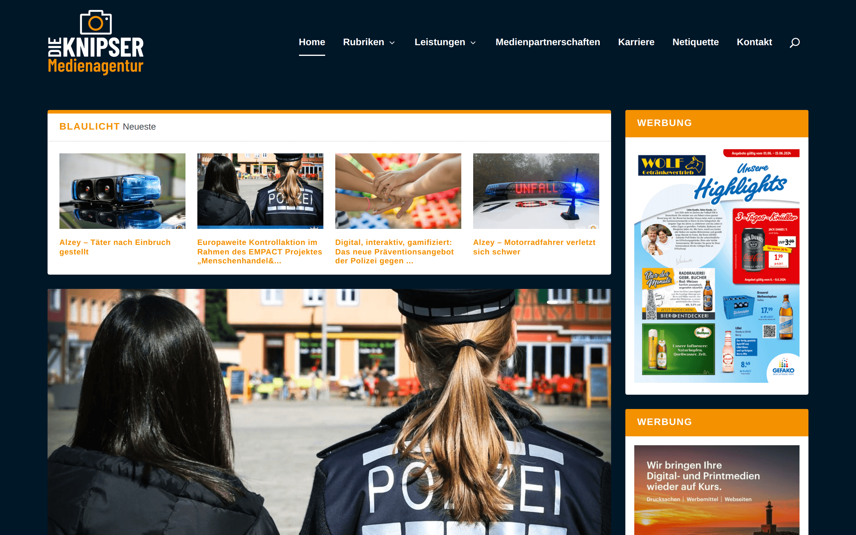 Die Knipser: alte Website