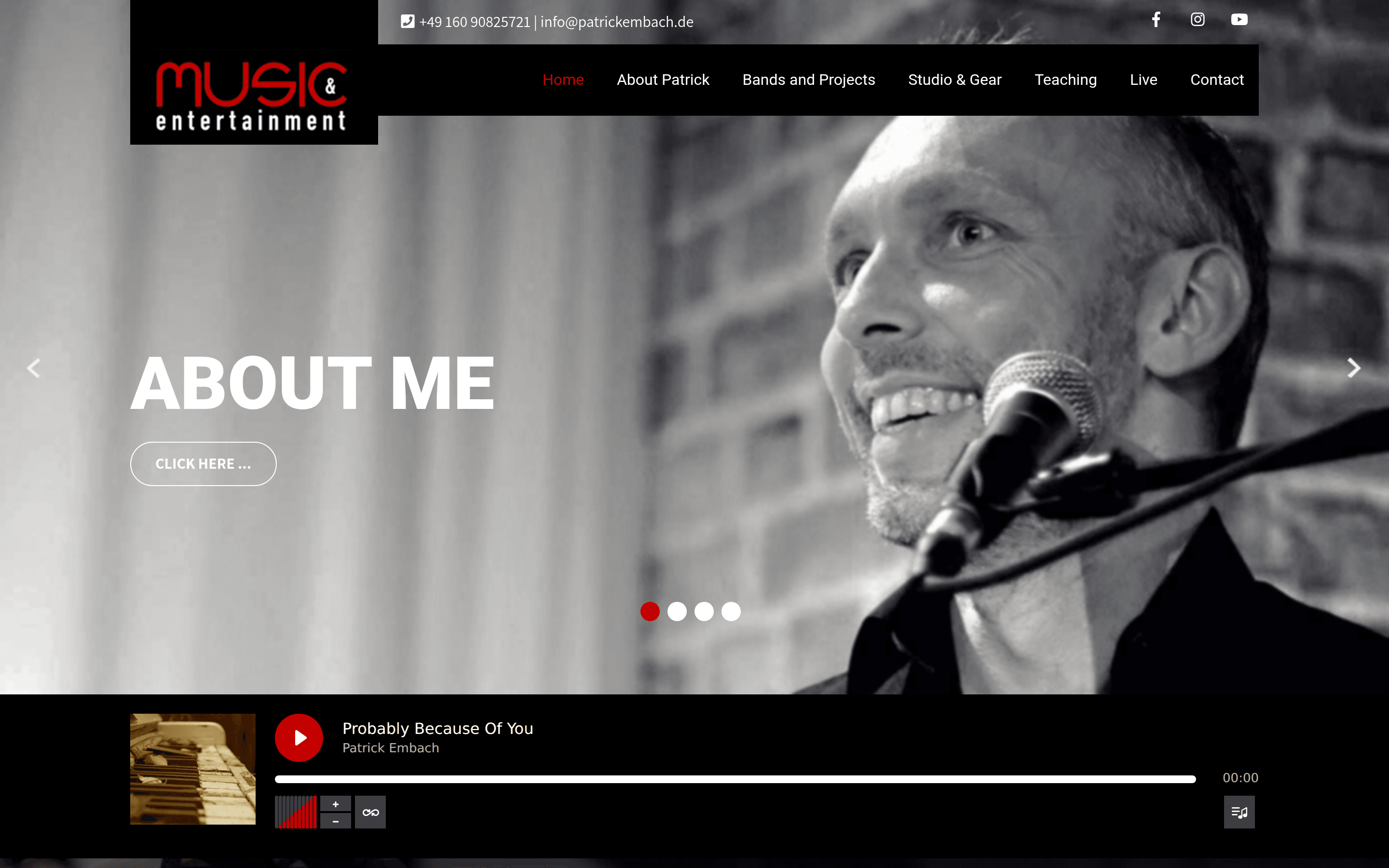 Patrick Embach Music: alte Website